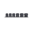 BETA - Serie di 6 chiavi a bussola compatte con attacco quadro femmina 1/2", guida appendibile: 13 - 15 - 17 - 19 - 22 - 24 mm, su guide corte.