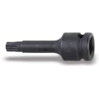 BETA - Chiavi a bussola maschio per viti con impronta xzn con attacco quadro femmina 1/2 fosfatate, bussole a macchina masch xzn 1/2 m10.