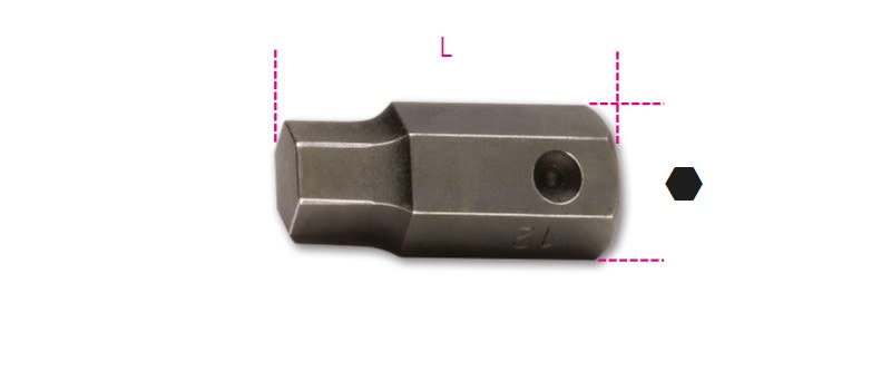 BETA - Inserti maschio esagonale attacco 16 mm fosfatati inserti macchina attacco esagono 16 mm 12 mm.