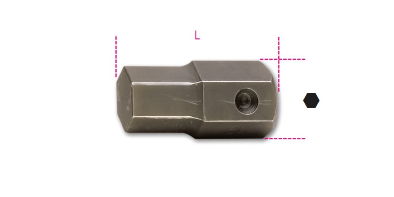 BETA - Inserti maschio esagonale attacco 22 mm fosfatati per macchina attacco esagono 22-32mm.