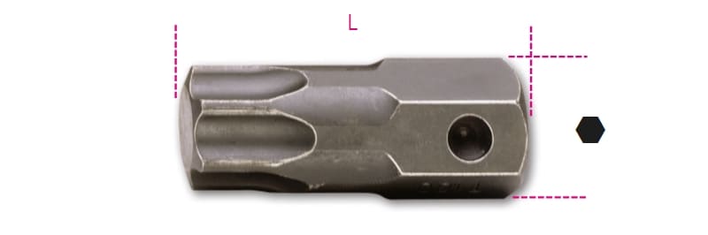 BETA - Inserti maschio per viti con impronta torx attacco 22 mm fosfatati inserti macchina tx esagono 22 t80.