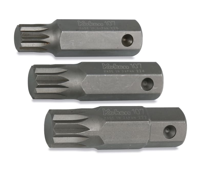 BETA - Inserti maschio per viti con impronta XZN attacco 16 mm fosfatati macchina esagono M8.