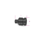 BETA - Raccordo con attacco quadro femmina 3/4 e maschio 1/2 fosfatato per buss macch f3/4xm1/2 /15.