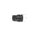 BETA - Raccordo con attacco quadro femmina 3/4" e maschio 1" fosfatato per bussola macchina 3/4x1/16.