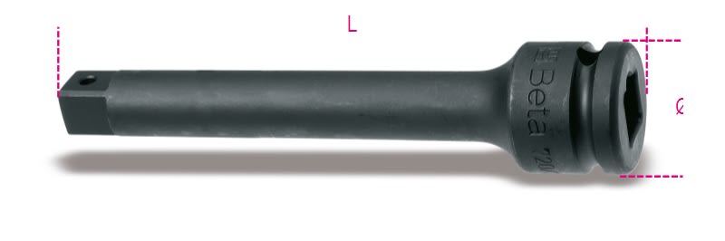 BETA - Prolunga con attacchi quadri maschio e femmina 3/4" fosfatata per BUSS MACC 330MM 22L.