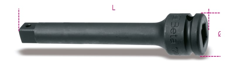 BETA - Prolunga con attacchi quadri maschio e femmina 3/4" fosfatata per BUSS MACC 330MM 22L.
