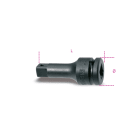 BETA - Prolunga con attacchi quadri maschio e femmina 1" fosfatata, prolunghe per buss macch 175mm 1'/21'.