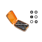BETA - 25 inserti per avvitatori, 1 raccordo e 1 cricchetto reversibile in astuccio tascabile, cassette 25 bits + 2 accessori 860 /c27. 008600880