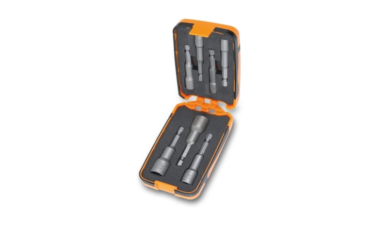 BETA - 7 inserti per avvitatori chiavi a bussola esagonale magnetici in astuccio tascabile 1/4 F/A7.