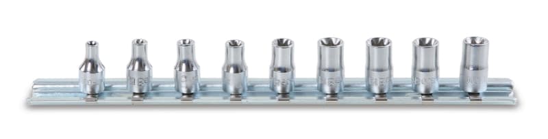 BETA - Serie di chiavi a bussola con attacco quadro femmina 1/4" cromate TX SR 9PZ SU GUIDE FTX/SB9.