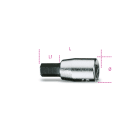 BETA - Chiavi a bussola a giravite maschio esagonale con attacco quadro femmina 1/4" cromate - inserti bruniti ME 4 BUSSOLE MASCHIO ESAG 1/4.
