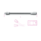 BETA - Prolunga flessibile con attacchi quadri maschio e femmina 1/4" cromata 150mm FL/150.