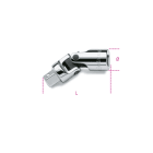 BETA - Snodo con attacchi quadri maschio e femmina 1/4" cromato 1/4 /25.