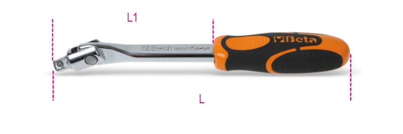 BETA - Quadro maschio snodato 1/4 con impugnatura 35A.