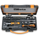 BETA - Cassette 39pz buss.esag+inserti 1/4 /c11 assortimento chiavi a bussola esagonali, inserti avvitatori accessori lamiera.