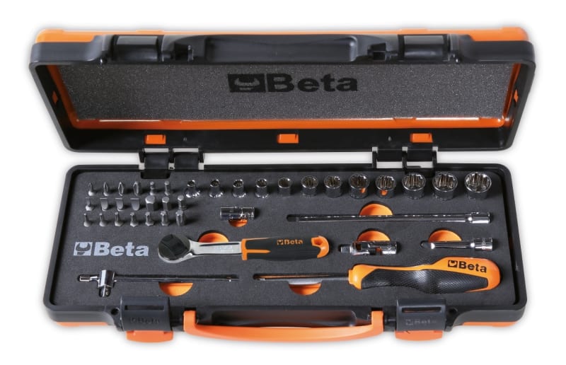BETA - Cassetta 39pz bussola universale inserti avvitatori termoformato morbido lamiera. 009001792