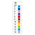 BETA - Bussola esagonale 1/4" colorata, attacco quadro femmina, cromata, 8 dimensioni diverse.
