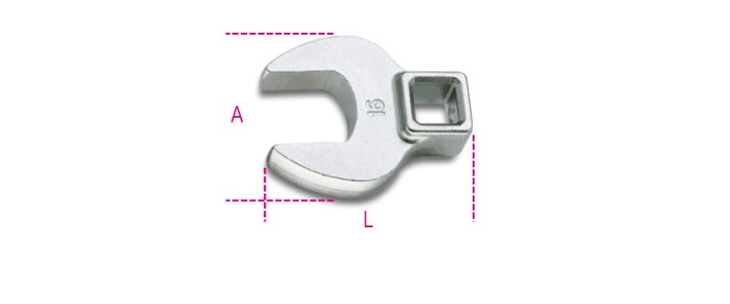 BETA - Chiavi a zampa di gallo con attacco quadro femmina 3/8" cromate CROWFOOT A FORCHETTA 3/8 CF 19.