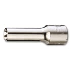 BETA - Chiavi a bussola con attacco quadro femmina 3/8, tipo lungo per viti con profilo torx cromate, bussole lunghe tx 3/8 ftx/l 6.