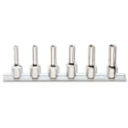 BETA - Serie di 6 chiavi a bussola a mano lunghe per viti con testa a profilo torx art. 910ftx/l su supporto bussole lunghe tx 3/8 su guide ftx/lsb6.