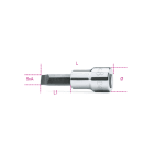 BETA - Chiavi a bussola a giravite per viti con intaglio con attacco quadro 3/8 cromate inserti bruniti bussole a giravite 3/8 lp 1,2x8.