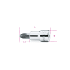 BETA - Chiavi a bussola a giravite per viti con impronta a croce philips con attacco quadro 3/8 cromate inserti bruniti bussole a giravite lama cr 3/8 ph 4.