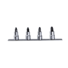 BETA - Serie di chiavi a bussola a giravite per viti con impronta a croce Phillips® attacco quadro femmina 3/8" cromate inserti bruniti su guide PH/SB4 4pz.