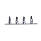 BETA - Serie di chiavi a bussola a giravite per viti con impronta a croce Phillips® attacco quadro femmina 3/8" cromate inserti bruniti su guide PH/SB4 4pz.