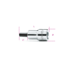 BETA - Chiavi a bussola maschio esagonale con attacco quadro femmina 3/8" cromate - inserti bruniti PE 6 GIRAVITE BUSSOLE.