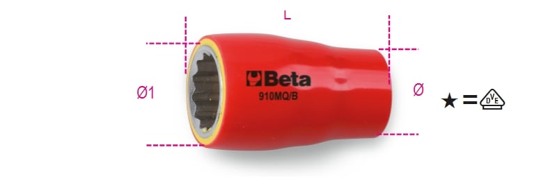 BETA - Chiavi a bussola poligonali 3/8 IS1000V MQ/B19.