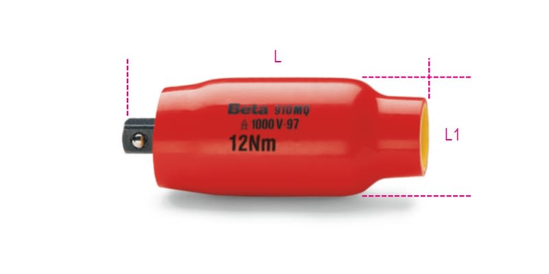 BETA - Prolunghe pretarate con attacco quadro femmina 3/8, prolunghe pre tarate isol 3/8 mq/pt 12.