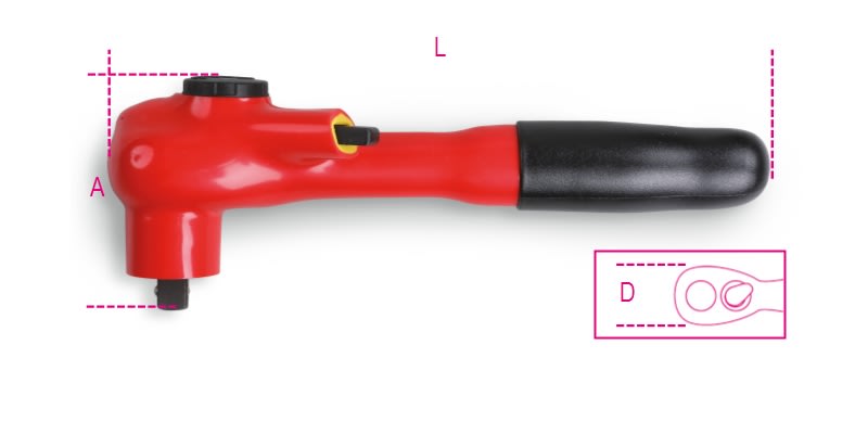 BETA - Cricchetto reversibile con attacco quadro maschio 3/8” IS1000V MQ/55.