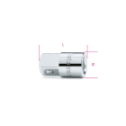 BETA - Raccordo con attacco quadro femmina 3/8 e maschio 1/2 cromato, raccordi f3/8xm1/2 /16.