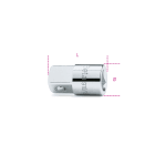 BETA - Raccordo con attacco quadro femmina 3/8 e maschio 1/2 cromato, raccordi f3/8xm1/2 /16.