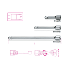 BETA - Prolunghe con attacchi quadri maschio e femmina 3/8" angolari cromate 75mm an/75.