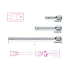 BETA - Prolunghe con attacchi quadri maschio e femmina 3/8" angolari cromate 75mm an/75.