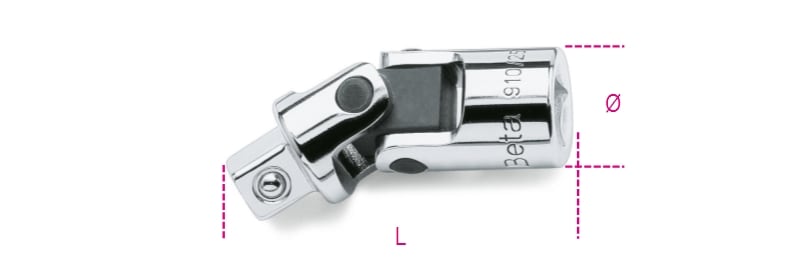 BETA - Snodo con attacchi quadri maschio e femmina 3/8" cromato SNODI 3/8 /25.