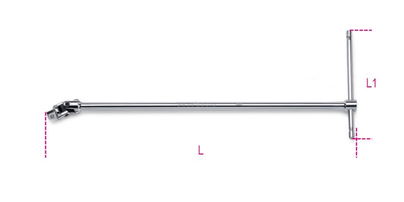 BETA - Quadro maschio 3/8" snodato a T cromato 40