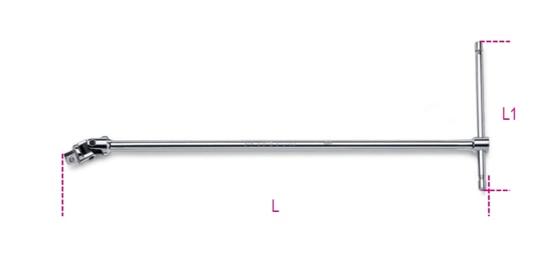 BETA - Quadro maschio 3/8" snodato a T cromato 40