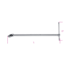 BETA - Quadro maschio 3/8" snodato a T cromato 40