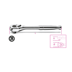 BETA - Cricchetto reversibile con attacco quadro maschio 3/8 con impugnatura in metallo cromato, cricchetti rev 3/8 impugnatura met m/55. 009100875