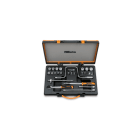 BETA - Assortimento di 17 chiavi a bussola esagonali e 9 accessori in cassetta di lamiera CASSETTE 26pz esagonali 3/8 a/c17. 009100938