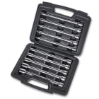 BETA - Assortimento di 10 chiavi a bussola per viti con impronta torx tipo lungo in cassetta di plastica, cass. 10 buss. extr. lunghe 3/8 ftx/xl-c10.
