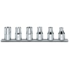 BETA - Serie di 6 chiavi a bussola a mano per viti con testa a profilo Torx® (art. 920FTX) con supporto TX 1/2 SERIE 6PZ FTXSB6.