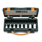 BETA - Serie di 8 chiavi a bussola a mano per viti con testa a profilo torx art. 920ftx in cassetta 8pz 1/2 ftx 920 ftx/c8.