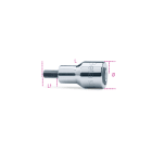 BETA - Chiavi a bussola maschio esagonale con quadro femmina 1/2" cromate - inserti bruniti, bussola a giravite esagonale AS 1/2 PE 1/8.