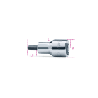 BETA - Chiavi a bussola maschio esagonale con quadro femmina 1/2" cromate - inserti bruniti, bussola a giravite esagonale AS 1/2 PE 3/4.
