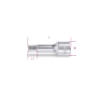 BETA - Chiavi a bussola maschio esagonale con attacco quadro femmina 1/2" cromate ME 14 giravite.