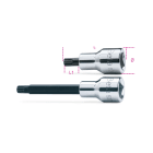 BETA - Chiavi a bussola maschio per viti con impronta XZN® attacco quadro femmina 1/2" cromate inserti bruniti 6L.