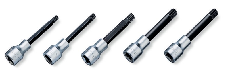 BETA - Serie di 5 chiavi a bussola maschio a profilo XZN su supporto 1/2 XZNL 5PZ XZNL/S5.